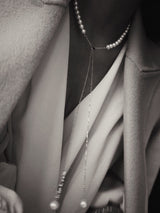 Transformable 18K Gold Necklace w. 7.5-8mm Pearls