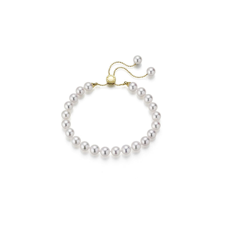 Transformable 18K Gold Bracelet w. Akoya Pearls