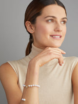 Transformable 18K Gold Bracelet w. 7.5-8 mm Pearls