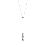 Transformable 18K Whitegold Necklace w. 7 Tahiti Pearls