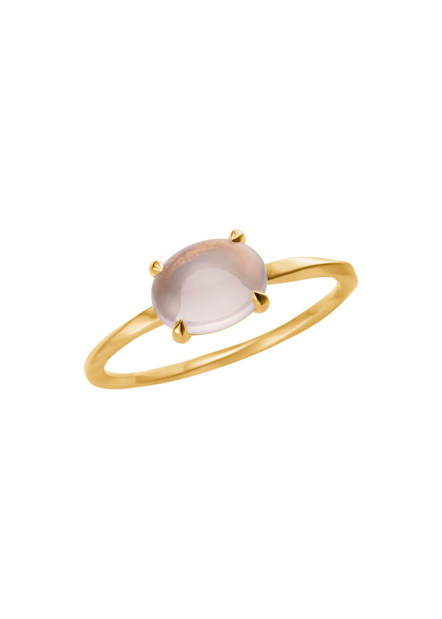 Tournure 10K Guld Ring m. Rosenkvarts