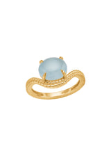 Bubble 10K Gold Ring w. Aquamarine