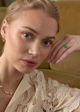 Bubble 10K Gold Ring w. Chrysoprase