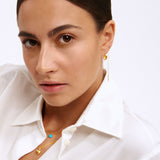 My Precious - Rainbow 10K Gold Earhanger w. Topaz