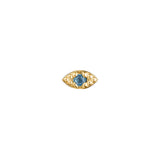 My Precious - Rainbow 10K Gold Eye Stud w. Topaz
