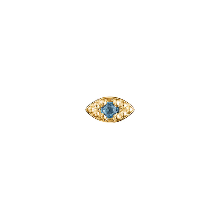 My Precious - Rainbow 10K Gold Eye Stud w. Topaz