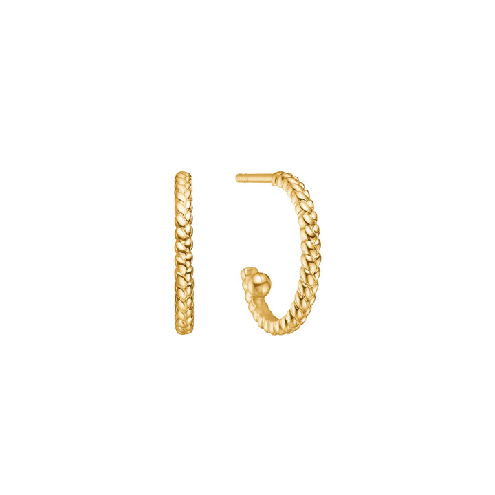 Rainbow 10K Guld snoede Hoops