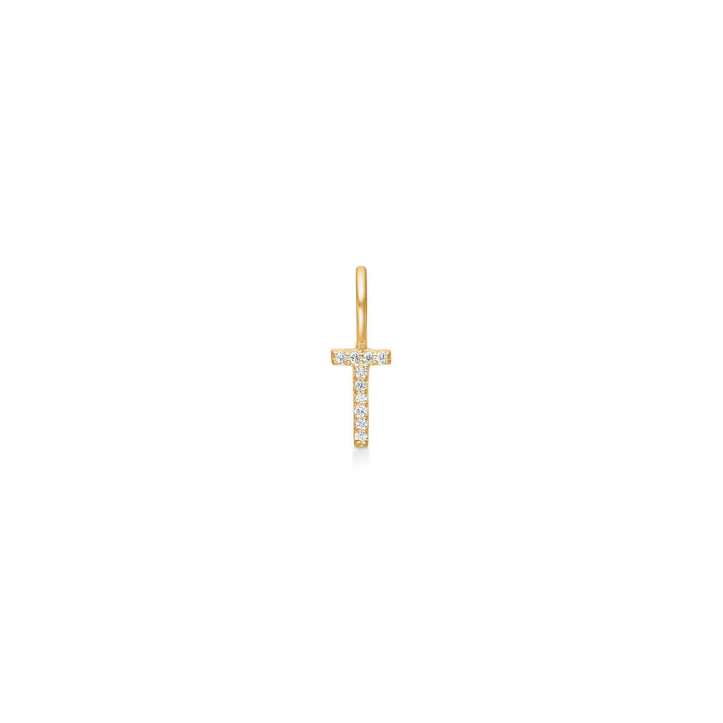 My T 18K Gold Pendant w. Diamonds