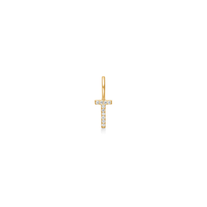 My T 18K Gold Pendant w. Diamonds