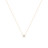 Teeny Twinkle 18K Rose Gold Necklace w. Diamond