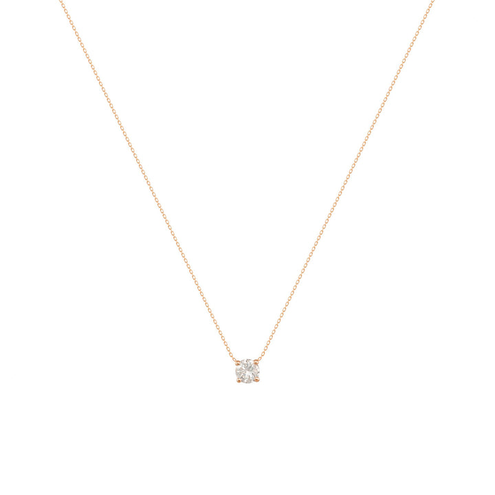 Teeny Twinkle 18K Rose Gold Necklace w. Diamond