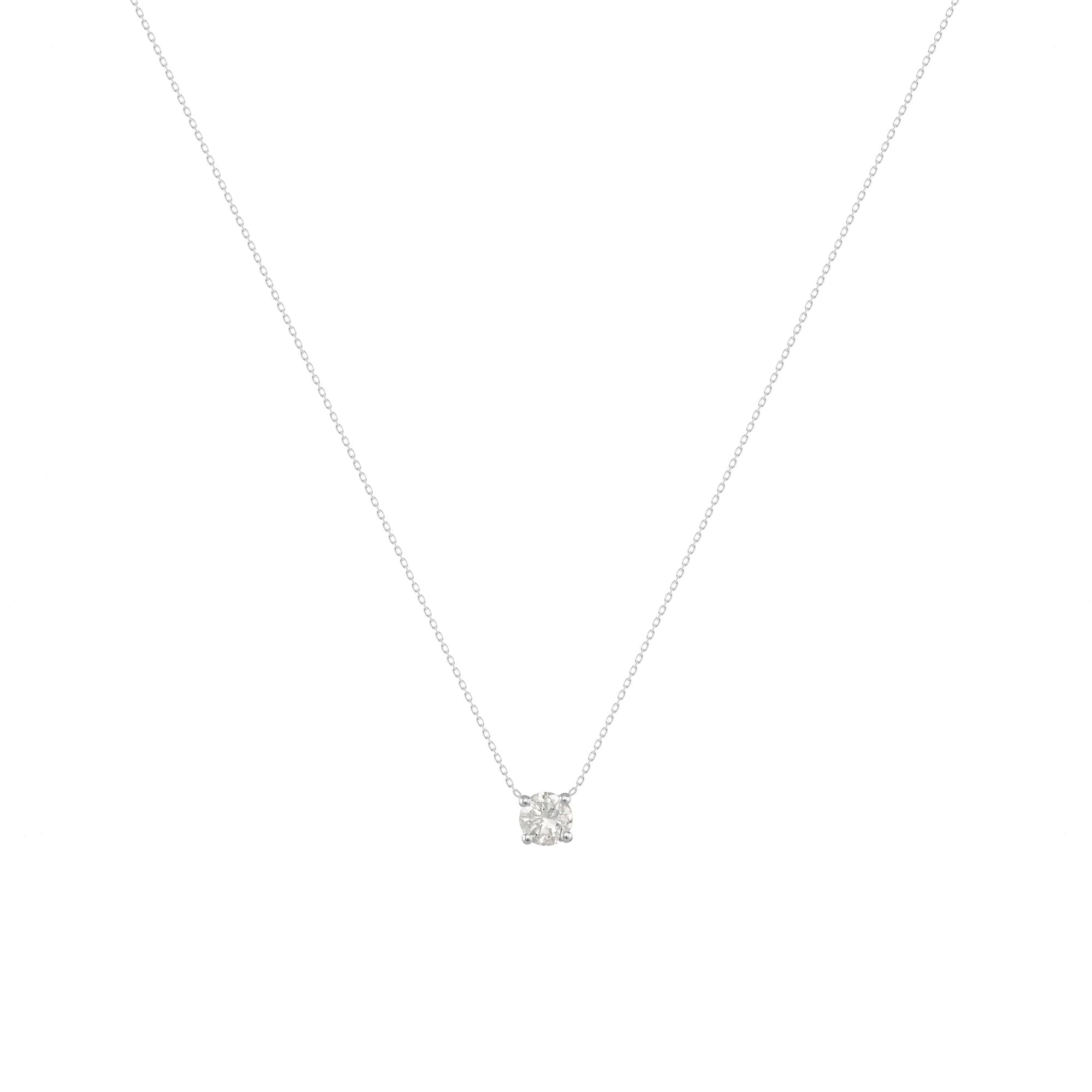 Teeny Twinkle 18k White Guld Halskæde m. Diamant