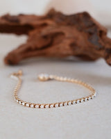 Signature Tennis 18K Gold, Whitegold or Rosegold Bracelet w. Diamonds