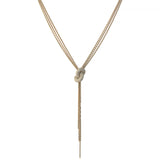 The Legacy Knot 18K Gold Necklace w. Diamonds