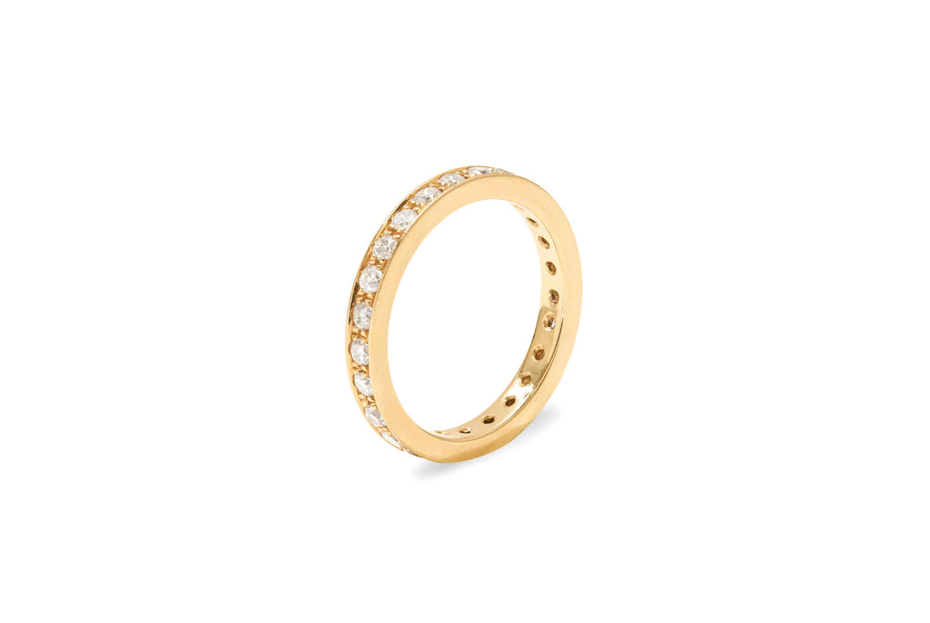 Amore die Ewigkeit, mutig 18k Gold Ring w. Diamanten