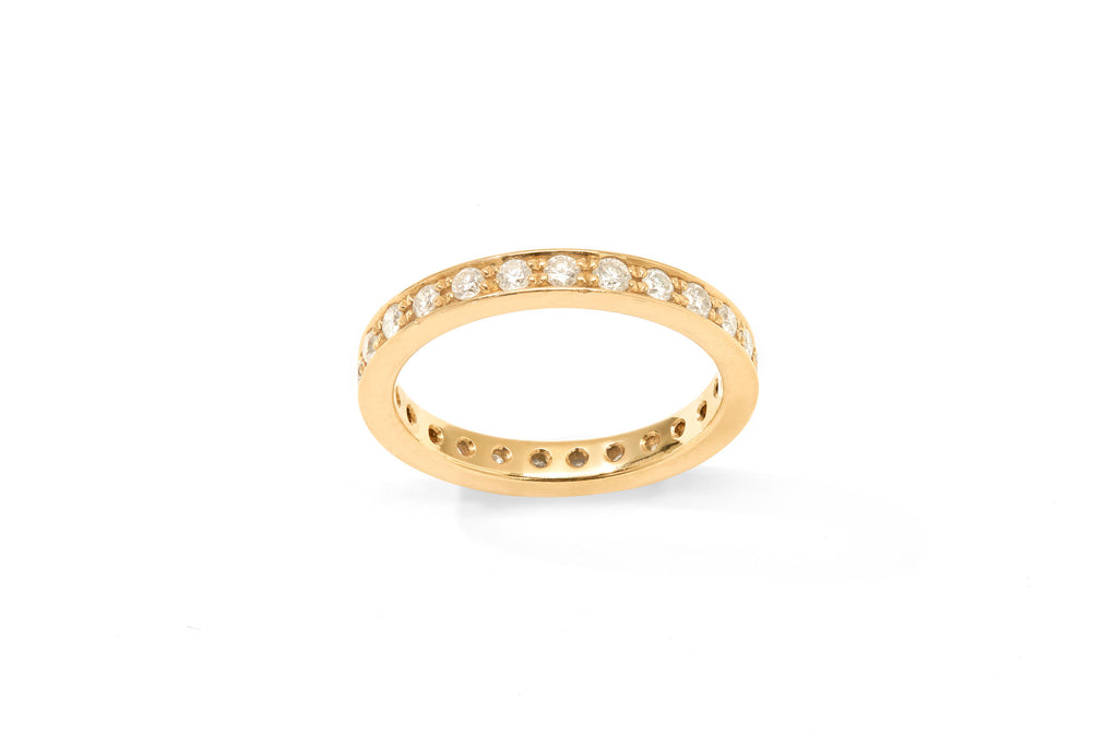 Amore die Ewigkeit, mutig 18k Gold Ring w. Diamanten