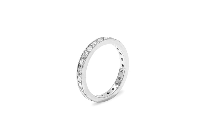 Amorieren Sie die Ewigkeit, mutig 18k Whitegold Ring w. Diamanten