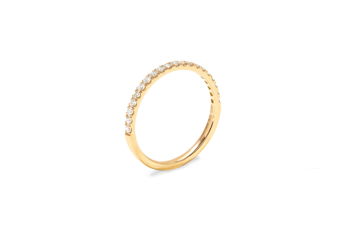 Amore The Eternity Classic Halv 18K Guld Ring m. Diamanter