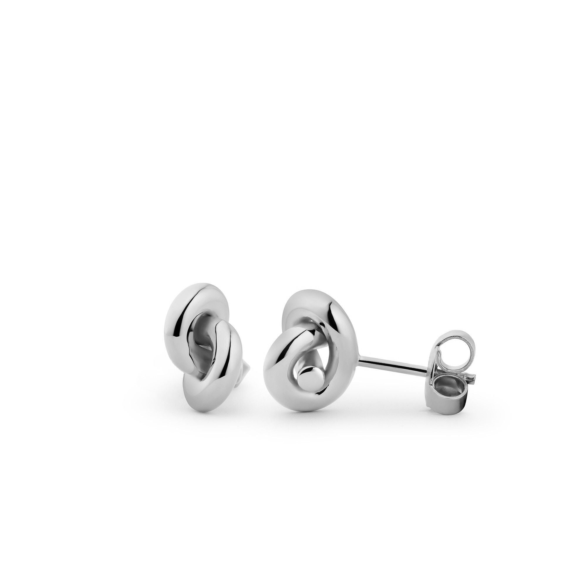 Legacy Knot Mini 18K White Gold Earrings