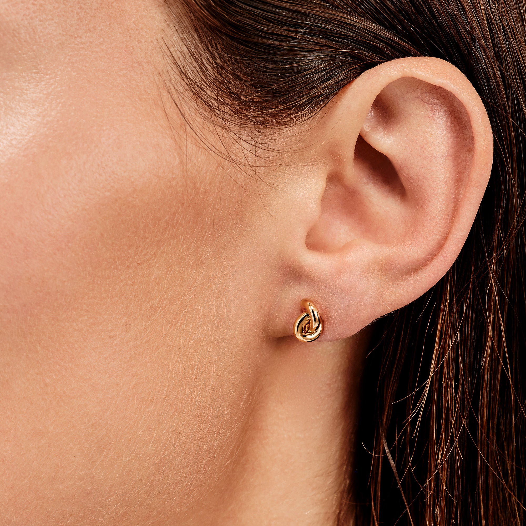 Legacy Knot Mini 18K Gold Earrings