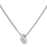 The Legacy Knot Medium 18K Whitegold Necklace w. Diamonds