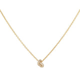 The Legacy Knot Mini 18K Gold Necklace w. Diamonds