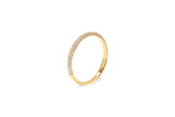 Amore den Luxus halb 18k Gold Ring w. Diamanten