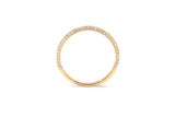 Amore den Luxus halb 18k Gold Ring w. Diamanten
