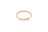 Amore den Luxus halb 18k Gold Ring w. Diamanten