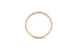 Amore The Luxury Half 18K Rosegold Ring w. Diamonds
