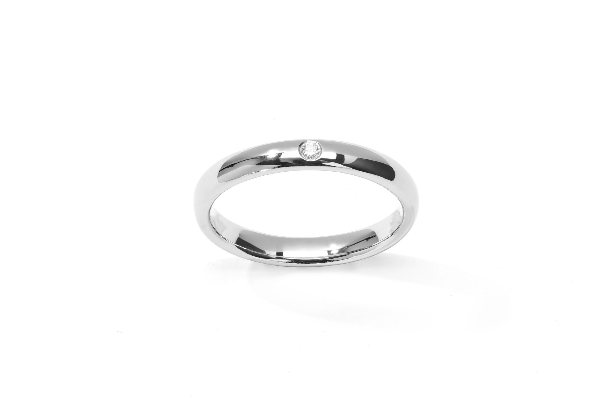 Amore Star 18K Hvidguld Ring m. Diamant
