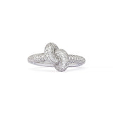 Legacy Knot Small (Tight) 18K Whitegold Ring w. Diamonds