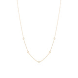 Tiny 18K Gold Necklace w. Diamonds