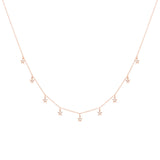 Tiny Star 18K Rose Gold Necklace w. Diamonds
