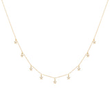 Tiny Star 18K Gold Necklace w. Diamonds