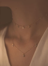 Tiny Star Halskette aus 18K Gold mit Diamant