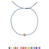 Tiny Gold Vermeil Bracelet w. Diamond Disc