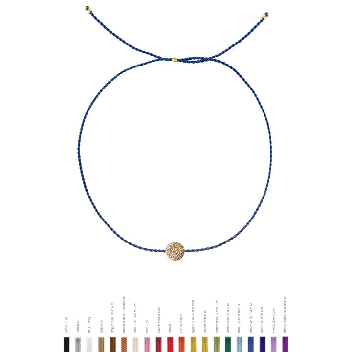 Tiny Guld Vermeil Armbånd m. Diamant Disc