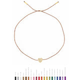 Tiny Gold Vermeil Bracelet w. Diamond Heart