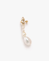 Topless 9K Gold Ear Cuff w. Sapphire & Pearls
