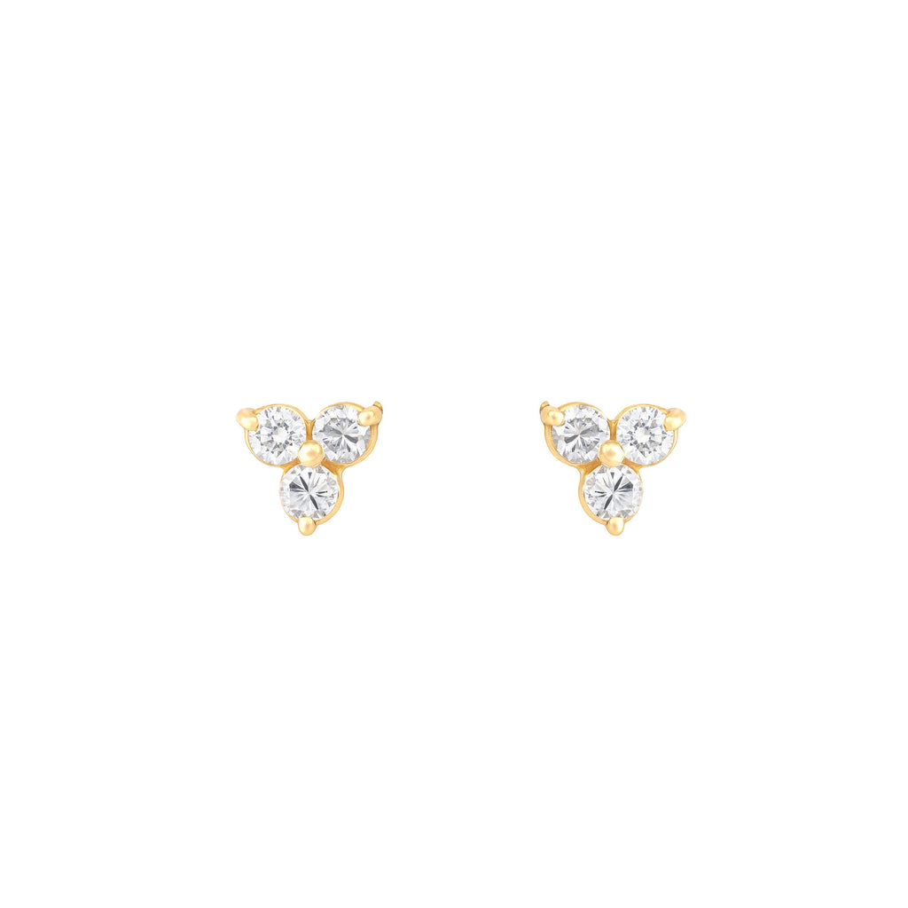 Triangle Diamant Ohrstecker aus 18K Gold mit Diamant