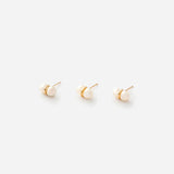 Twin Pearl S 18K Gold Earring