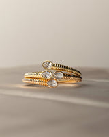 Twisted Sister 14K Gold Bracelet w. Topazes