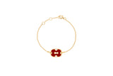 Unlock Red 18K Gold & Ceramic Bracelet w. Diamonds