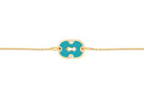 Unlock Cyan 18K Gold & Ceramic Bracelet w. Diamonds