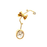 Breeze 18K & 22K Gold Earring w. Sapphire & Diamonds