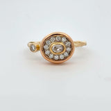 Pavé Cocktail 18K & 22K Guld Ring m. Diamant