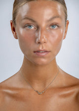 Unda 14K Gold Necklace w. Diamond