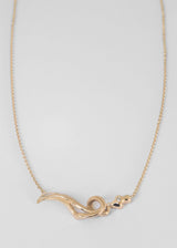 Unda 14K Gold Necklace w. Diamond