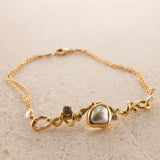 Seafire 18K & 22K Gold Bracelet w. Keshi Pearl & Diamond